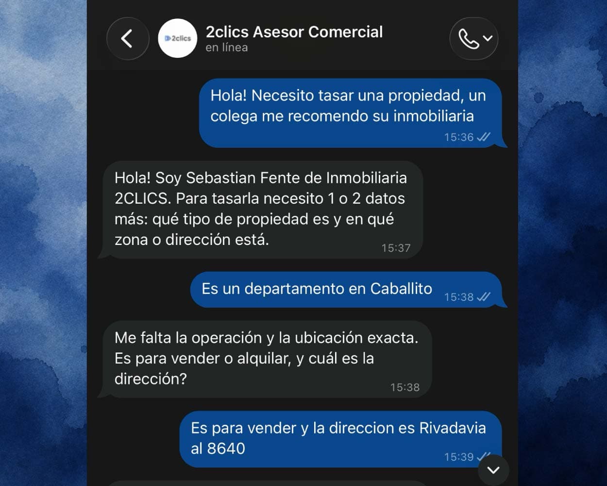 Hoomi coordinando una visita para una tasación