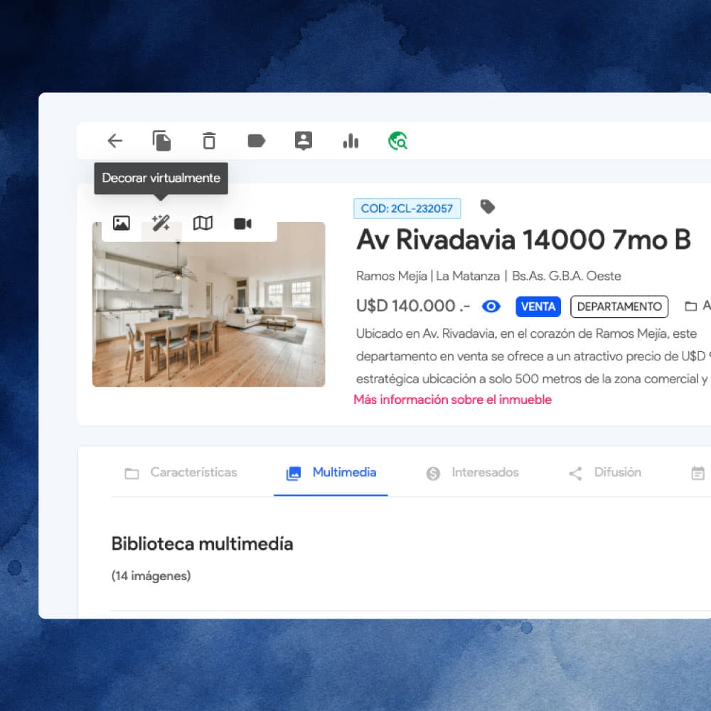Edición de imágenes de propiedades con inteligencia artificial en 2clics