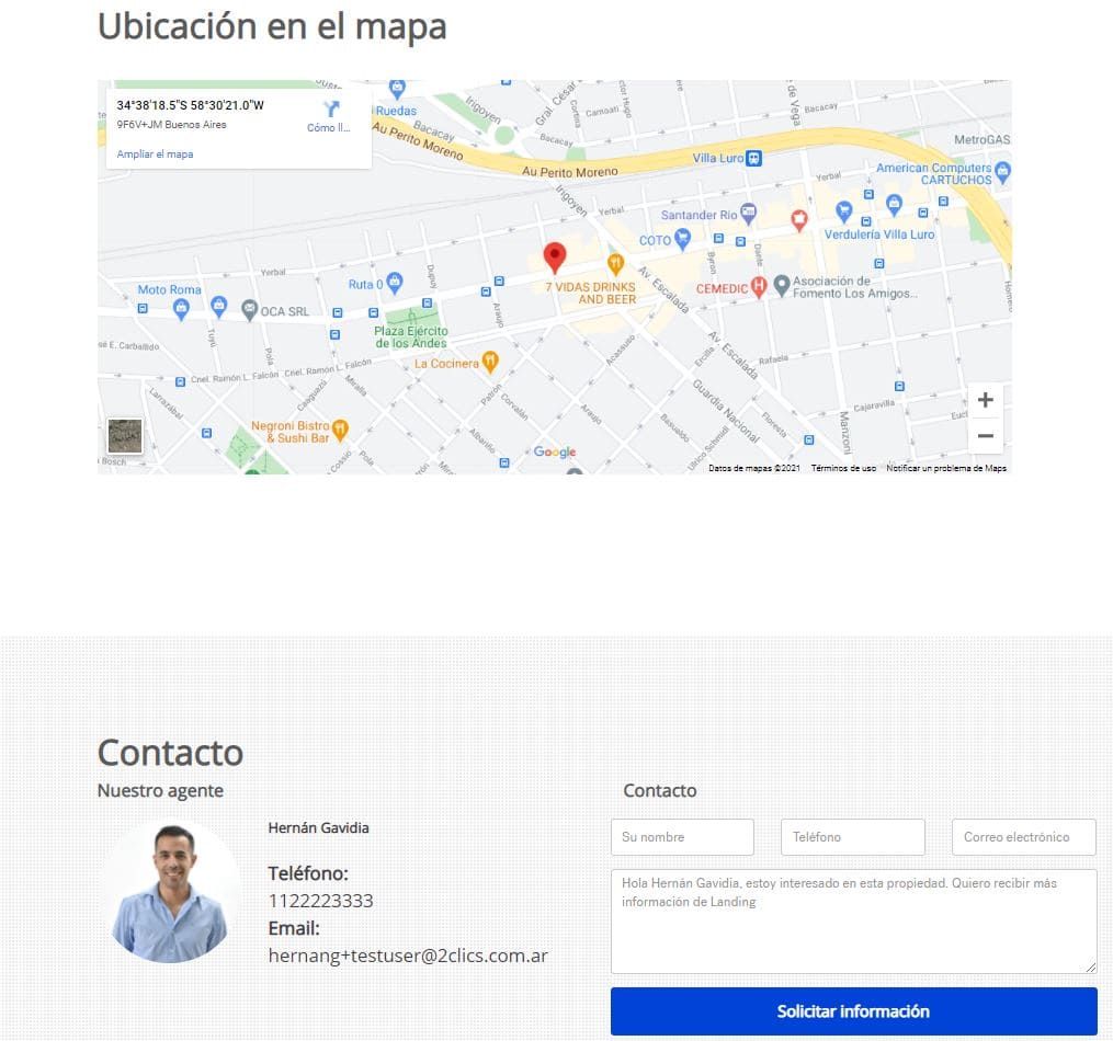 formulario de pagina de destino