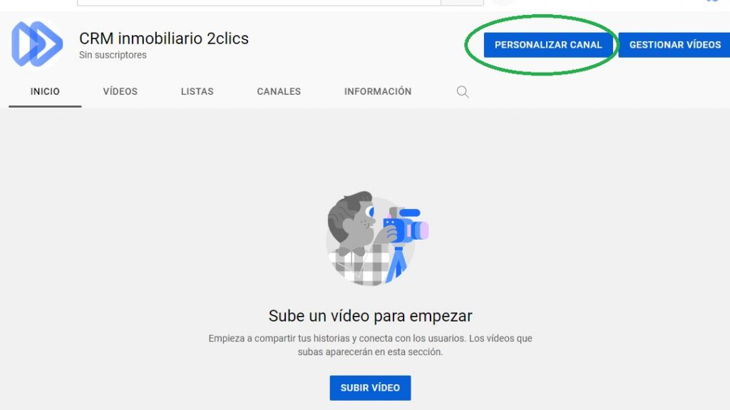 Personalizar la información del canal de YouTube