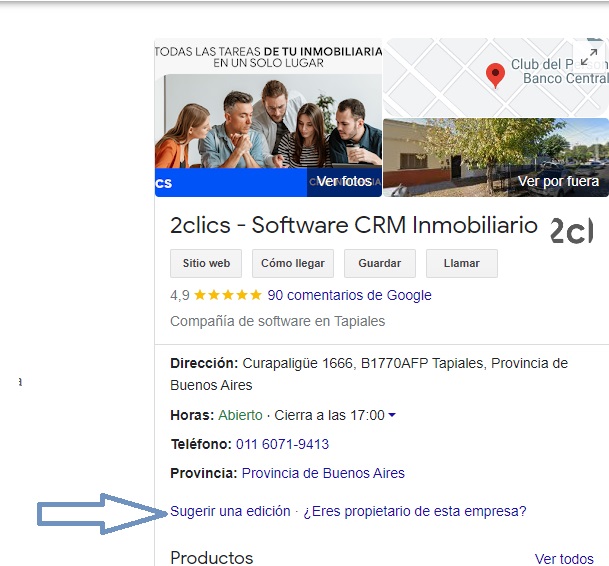 editar ficha google